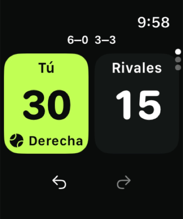 Winner score on Apple Watch